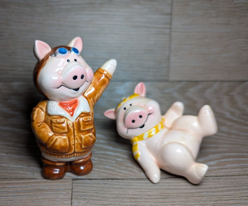 Vintage pig ornaments animal - ornaments,
