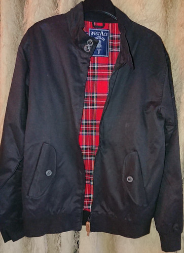Black harrington style jacket - black,