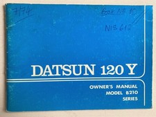 DATSUN 120Y Model B210 Series Owners Manual Handbook July 1974 #OM5E-B210G0