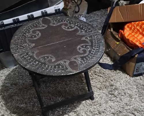 Indian wooden folding table - folding,