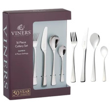 Viners Cutlery Set Stainless Steel High Grade Tableware Fork Tea Spoons 16 Pcs
