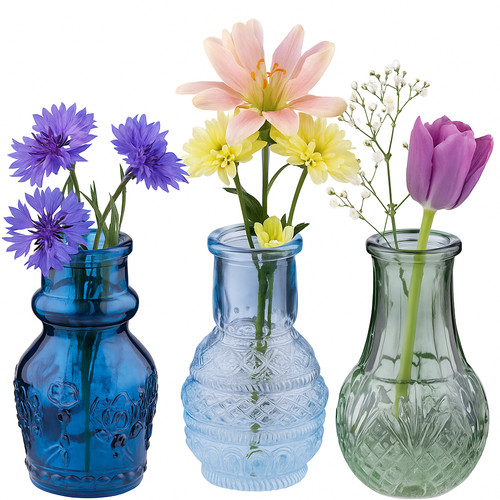 Mini flower bud vases - 3/6/12,
