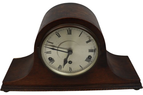 Antique wooden mantel - mantel, clock