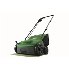 Powerbase Corded 1400W 32cm Electric Lawn Grass Rake & Scarifier