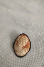 Vintage Cameo Silver  brooch