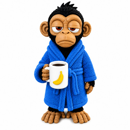 Cute monkey coffee lover gift - coffee,