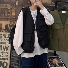 Men Cargo Waistcoat Jacket