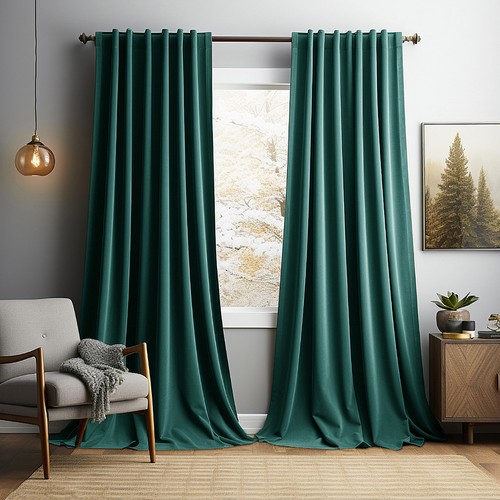 Crushed velvet curtains - curtains, room