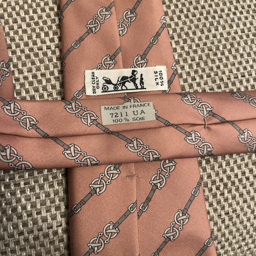 Hermès men silk tie pink - tie,