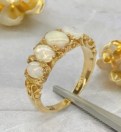 Vintage opal ring 9ct - vintage,