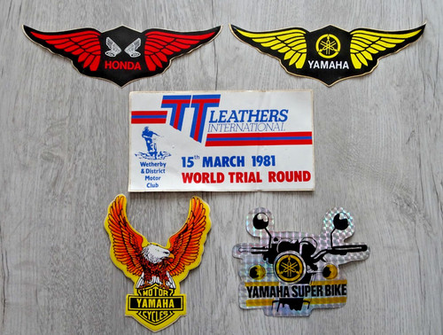 Vintage motorcycle sticker lot - vintage,