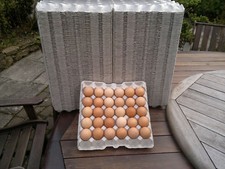 140 x GREY CARDBOARD EGG TRAYS