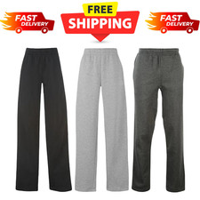 WOMENS OPEN HEM JOGGING BOTTOMS JOGGERS FLEECE TROUSERS LADIES TRACKSUIT PANTS