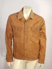 TAYLOR STITCH Waxed Cotton Canvas Long Haul Trucker Jacket Size 46