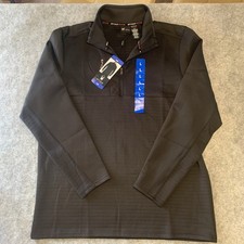 Spyder Activewear Top Men's Large Black Long Sleeve Stretch Gym 1/4 Zip BNWT