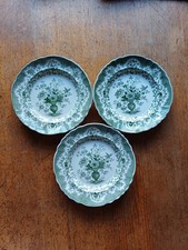 3x Keeling & Co. Antique Burslem Pottery Ceramic China Collectable Floral Plate