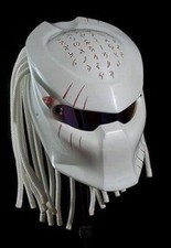 THE PREDATOR HELMET CUSTOM WHITE PINK CLAW ( DOT & SNELL CERTIFIED )