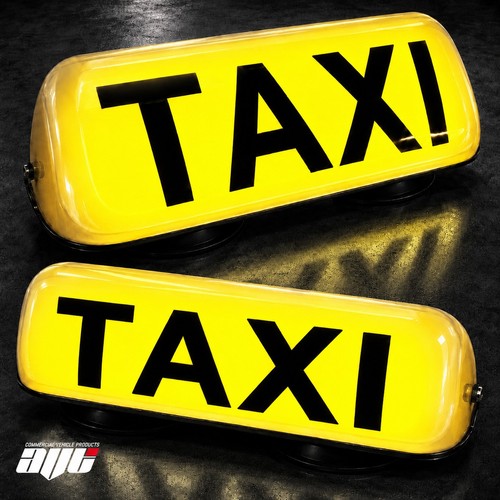 345mm yellow led magnetic taxi - yellow,