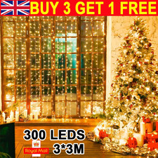 3Mx3M LED Curtain Fairy String