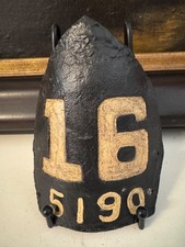 Vintage Leather Fire Helmet Front Cairns FDNY Engine 16 Loguidice Manhattan