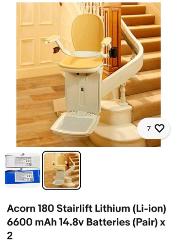 Acorn 180 stairlift batteries - 180,