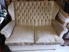 2 seater winged button back