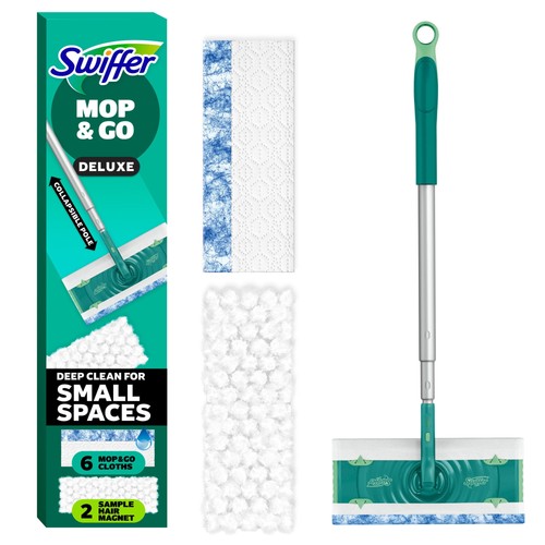 Floor mop sweeper kit - 2-in-1, &