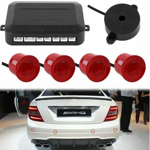 Red parking sensors car - sensors,