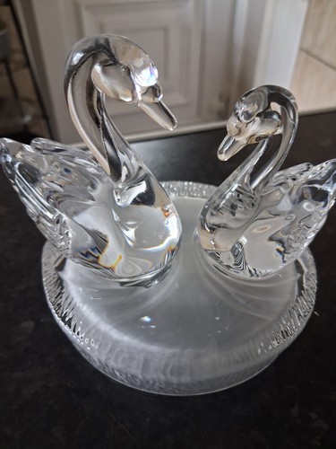 Glass swans - glass,