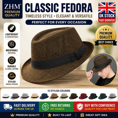 Mens women fedora hat - fedora, jazz