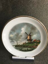 Vintage Liverpool Road Pottery Plate Featuring A Windmill - 17cm Diameter