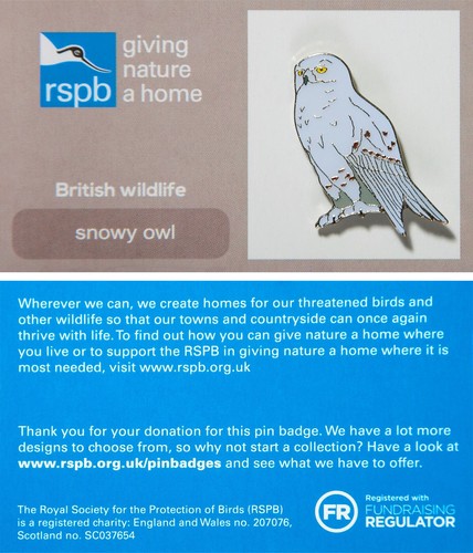 Rspb pin badge gnah - rspb,