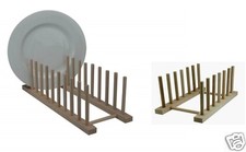 Dish Drainer Plate Rack Wooden Dinner Plates Stand Holder Short & Long Dryer New