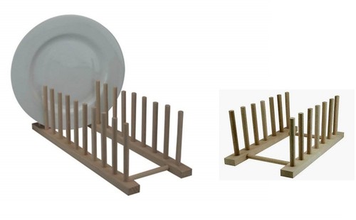 Dish drainer plate rack wooden - rack,