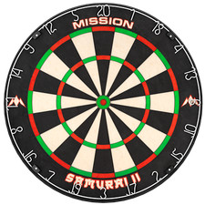 Dartboard Mission Samurai II Professional Dart Board Ultra Thin Wire
