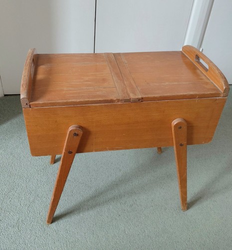 Antique vintage wooden sewing - vintage,