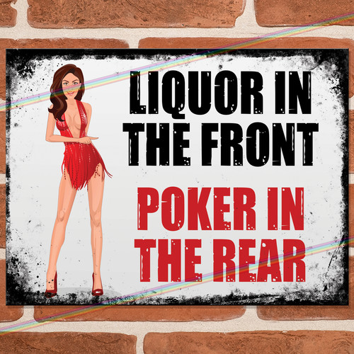 Poker liquor funny metal signs - funny,