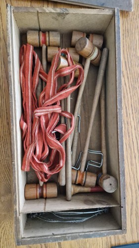 Vintage parlor table croquet - vintage,