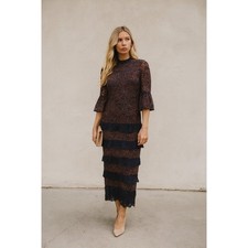 Topshop Lace Tiered Maxi Dress