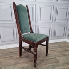 Antique Occasional Chair Reproduction Solid Wood Dining - Upholstered - Bedroom