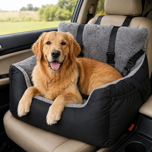 Soft dog car seat bed - car,