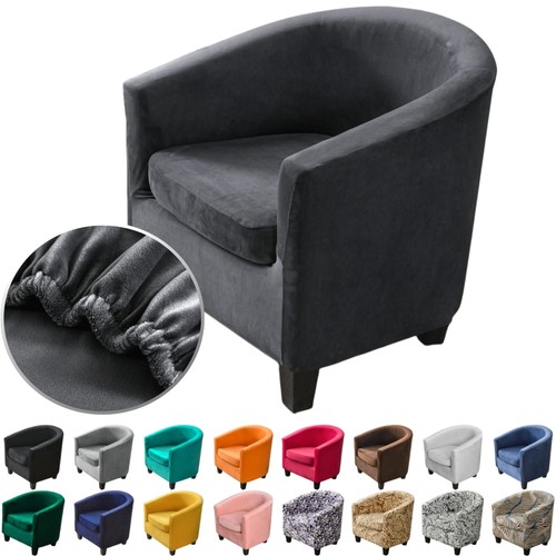 Plush velvet tub chair - tub,