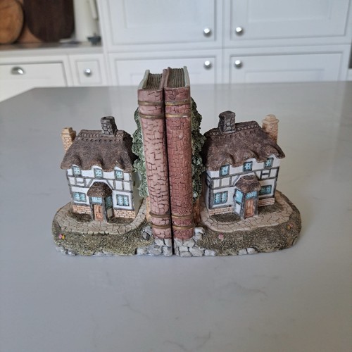 Vintage cottage house bookends - house,