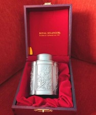 Royal Selangor Pewter Tea Caddy Canister Elegant Tin Tea Storage Unused from JP