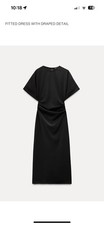 Zara Black Fitted Dress With