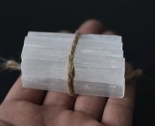 10 x Selenite Sticks White Healing Stone Healing Crystals Comes In Rope Binding