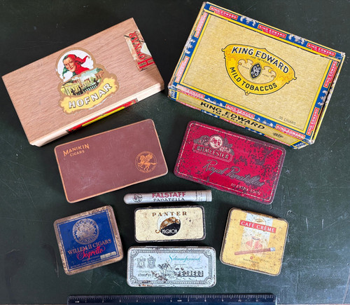 Vintage empty cigar - cigar, boxes