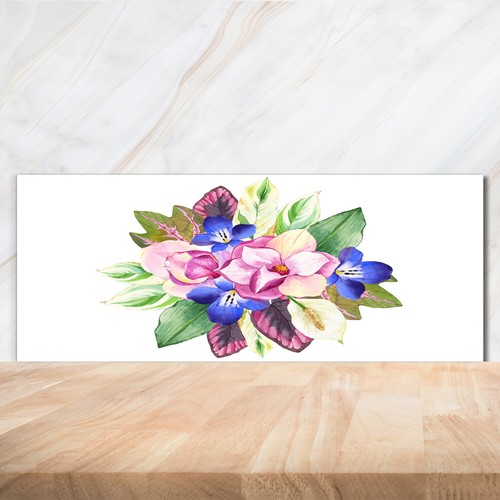 Kitchen glass splashback - glass,