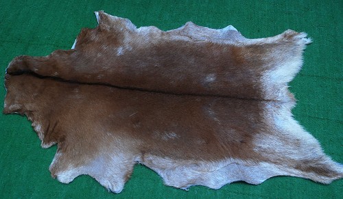 New goat hide rug hair - hide, on