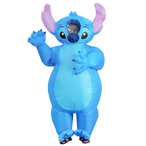 Blue monster stitch - blue, inflatable